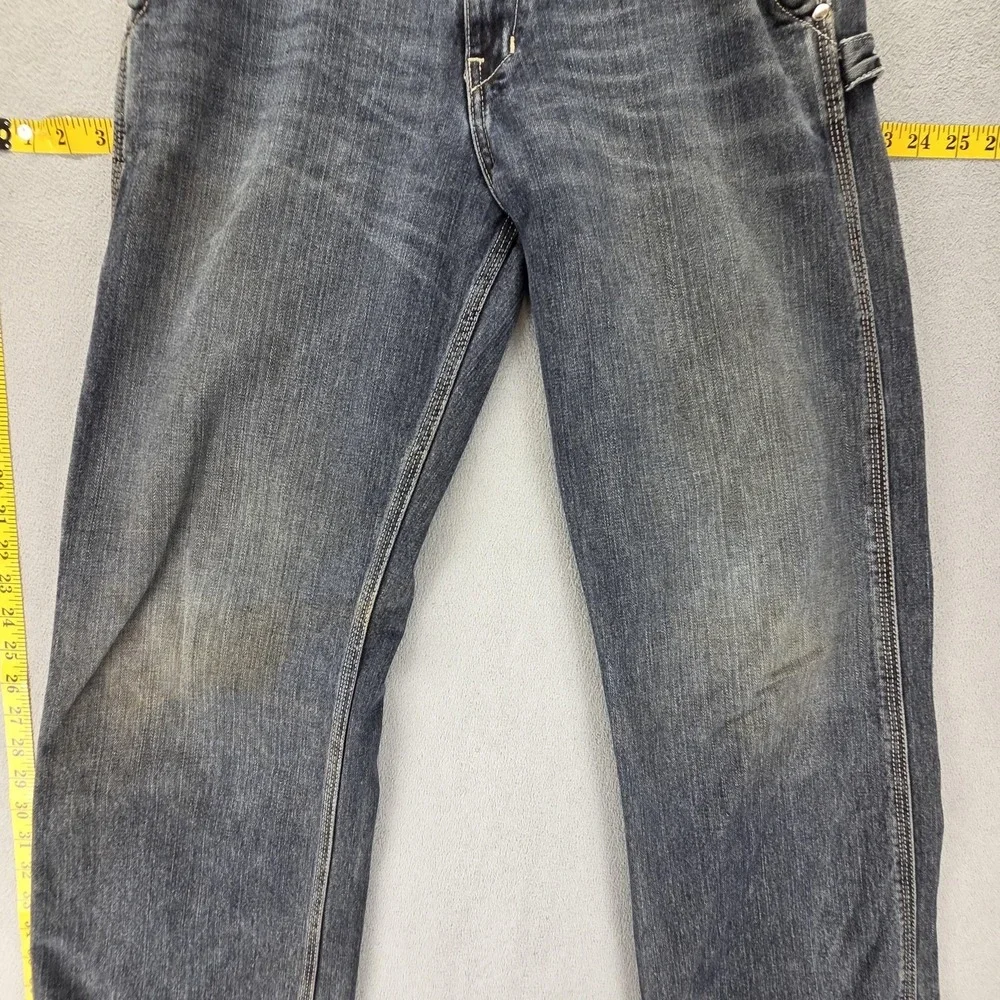 Vintage Levis Carpenter Pants Womens 29x29 Blue Dark Wash Cargo Zip Fly